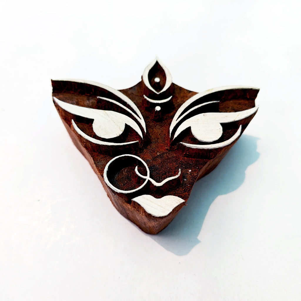 Durga Maa Wooden Hand-Carved Printing Block