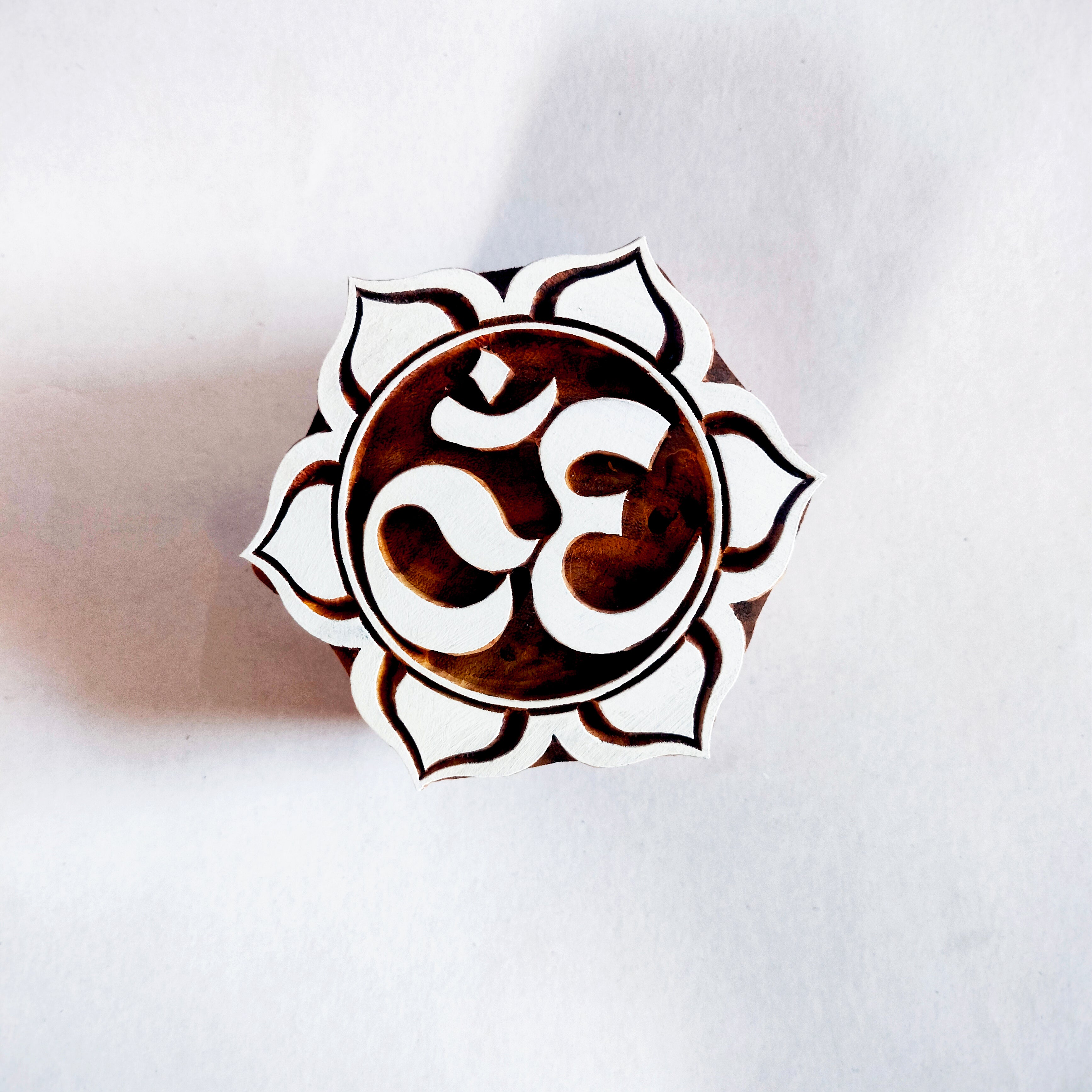 🕉️ Om Symbol Hand-Carved Wooden Stamp