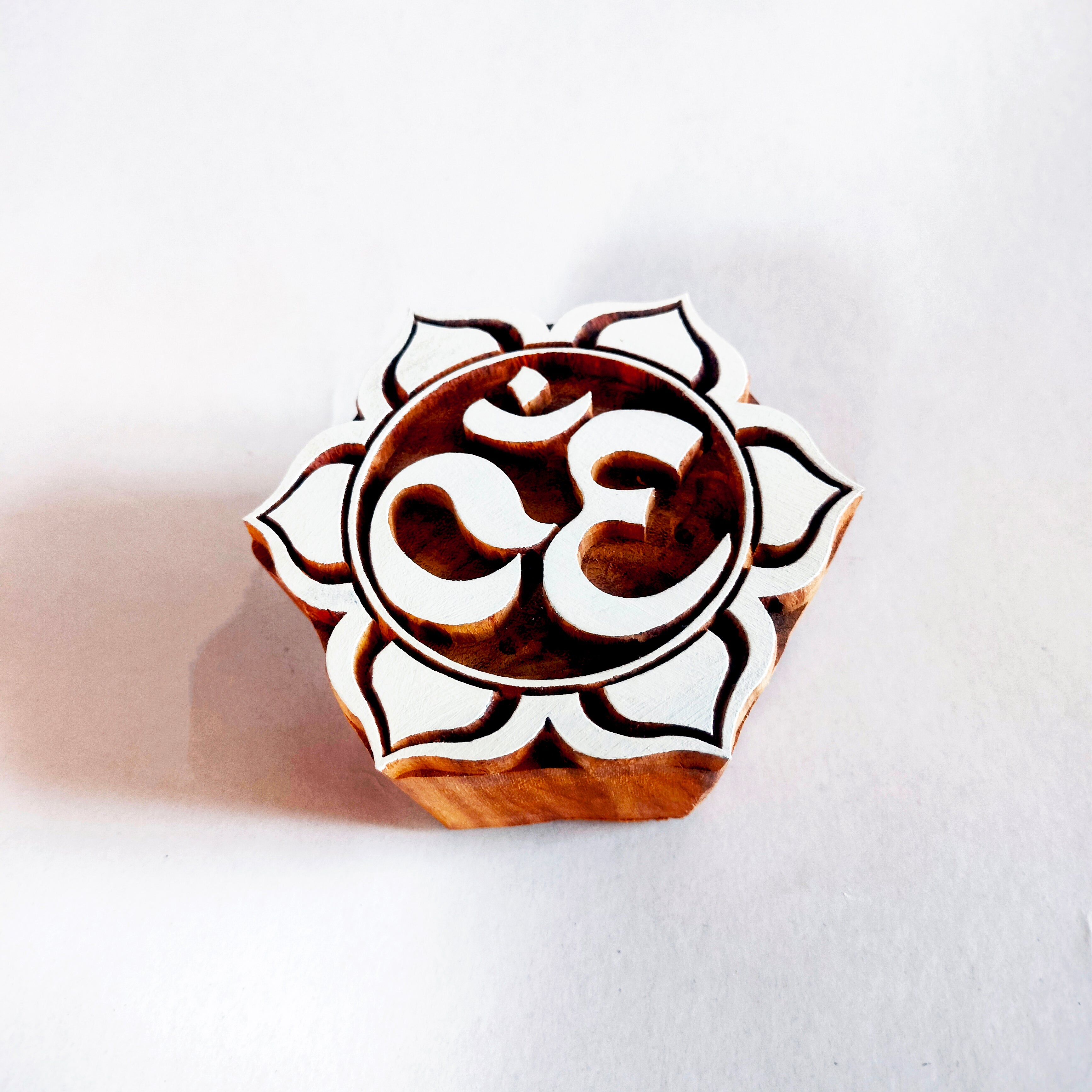 🕉️ Om Symbol Hand-Carved Wooden Stamp