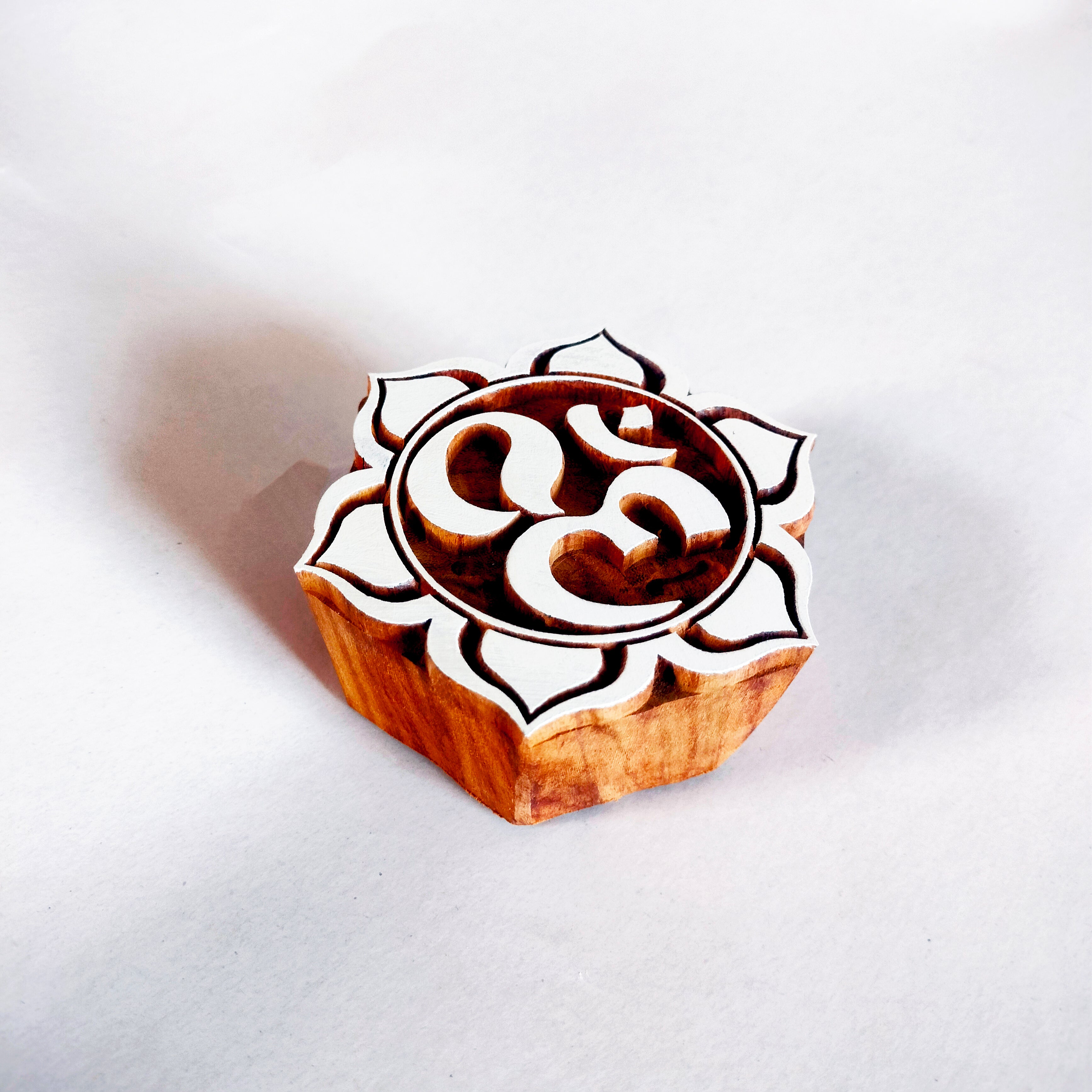🕉️ Om Symbol Hand-Carved Wooden Stamp