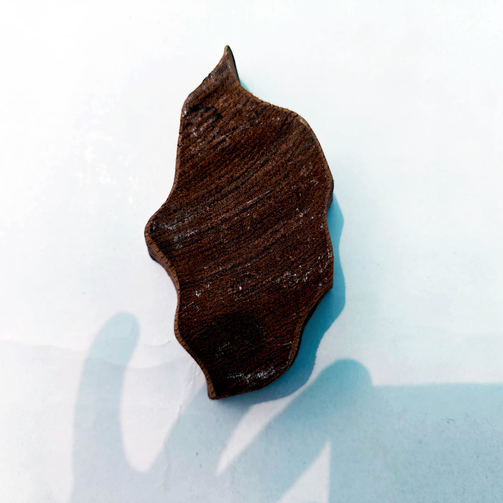 Hand-Carved Wooden Printing Block – Peacock Design