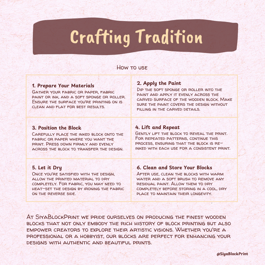 Hibiscus Wooden Printing Block – Hand Carved Stamp for Fabric & Crafts